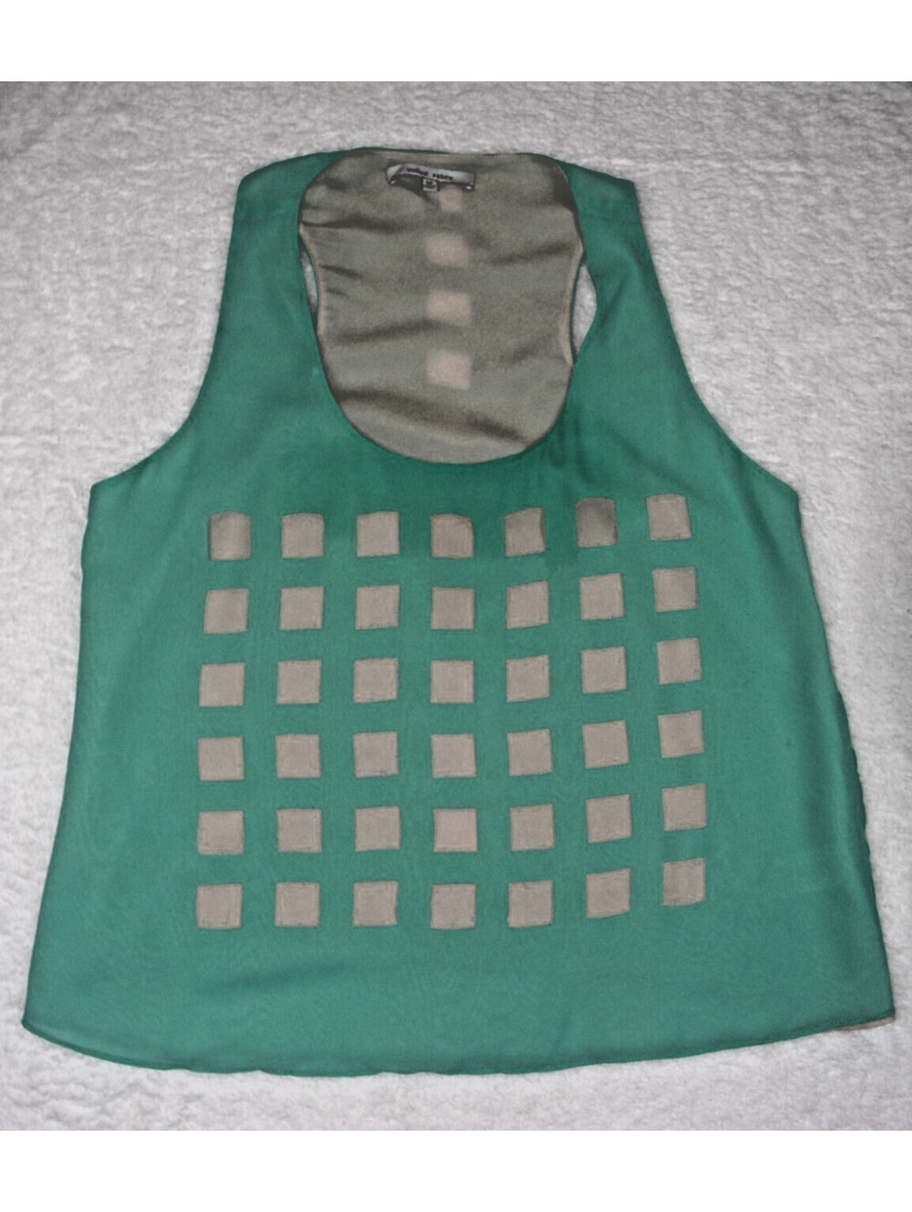 Naked Zebra sleeveless top Size: M, with front cutout pattern